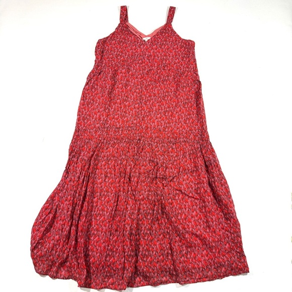 Joie Bondi Tea Rose Maxi Dress Pink Red Sundress - Picture 2 of 8